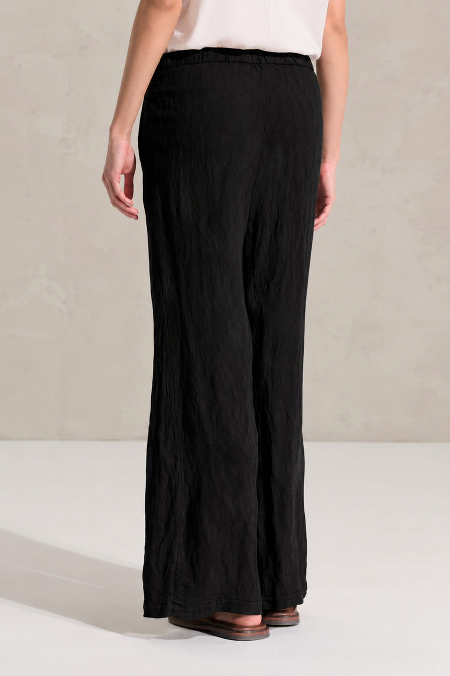 Textural Wide Pant Black