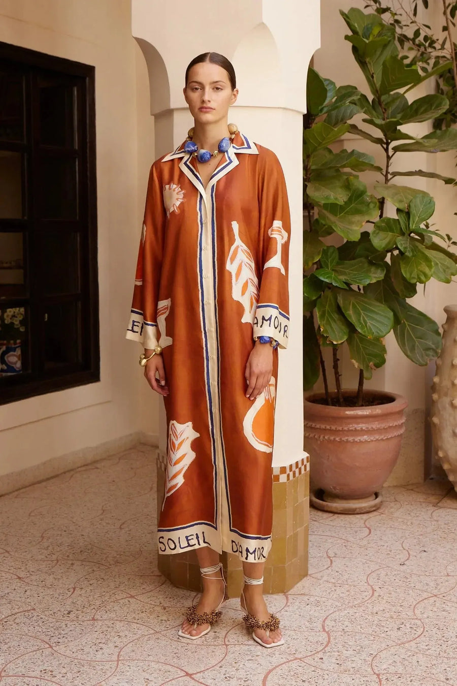 Soleil D'Amour Silk Shirtdress-Dress-Alemais-Debs Boutique