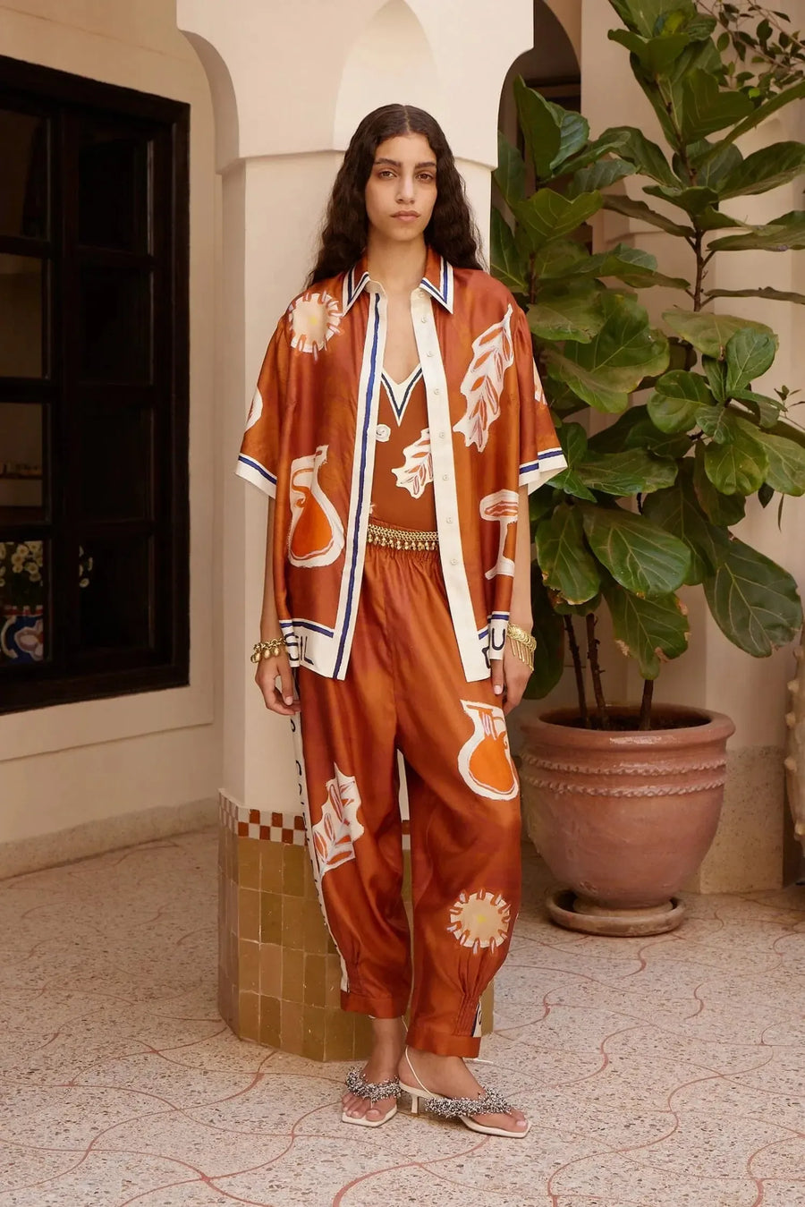 Soleil D'Amour Silk Shirt-Tops-Alemais-Debs Boutique