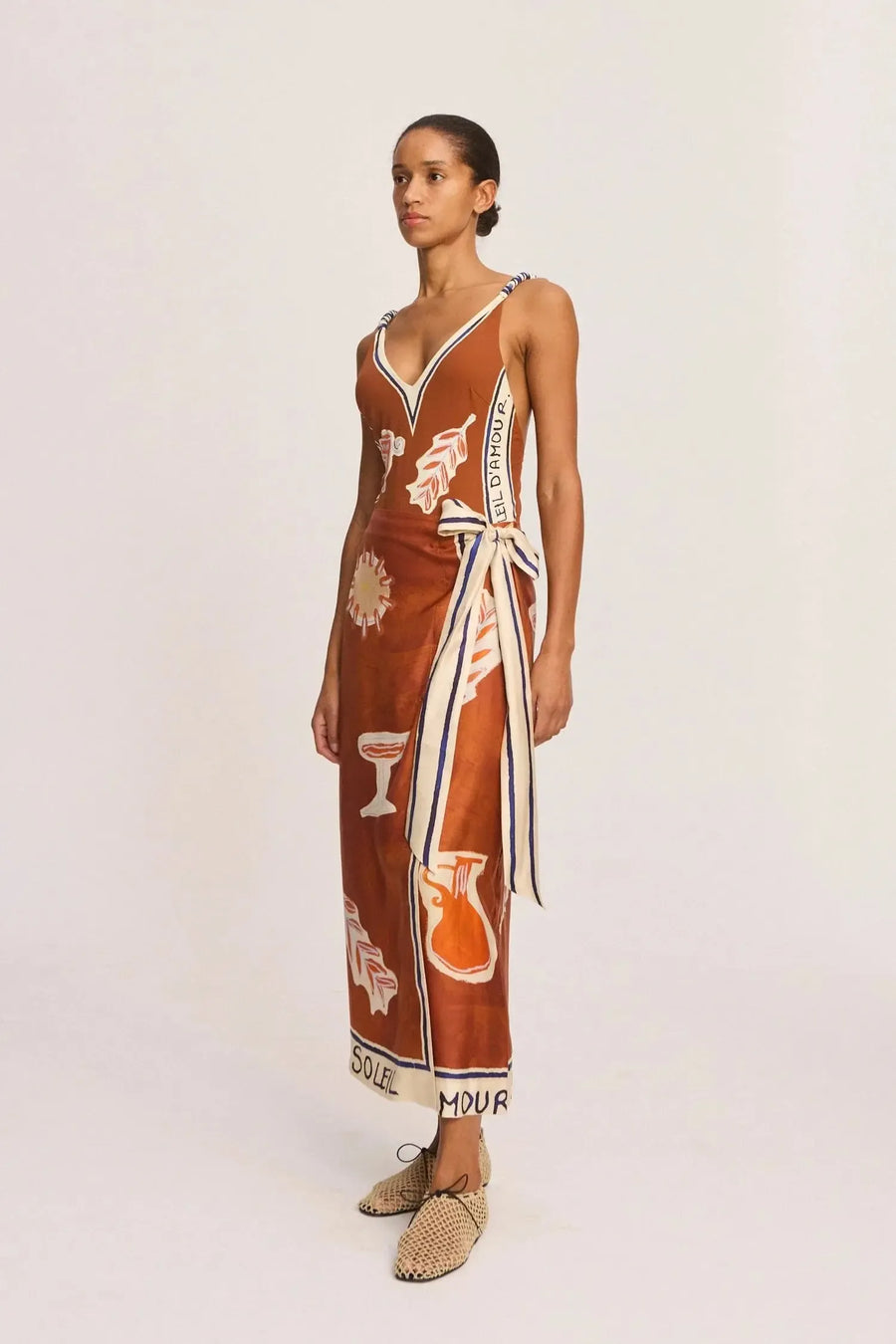 Soleil D'Amour Silk Sarong Skirt-SKIRTS & SHORTS-Alemais-Debs Boutique