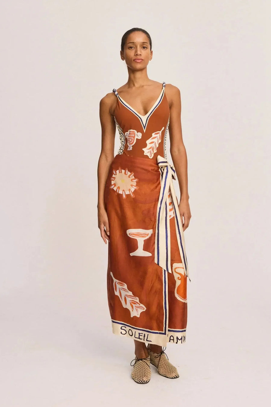 Soleil D'Amour Silk Sarong Skirt-SKIRTS & SHORTS-Alemais-Debs Boutique