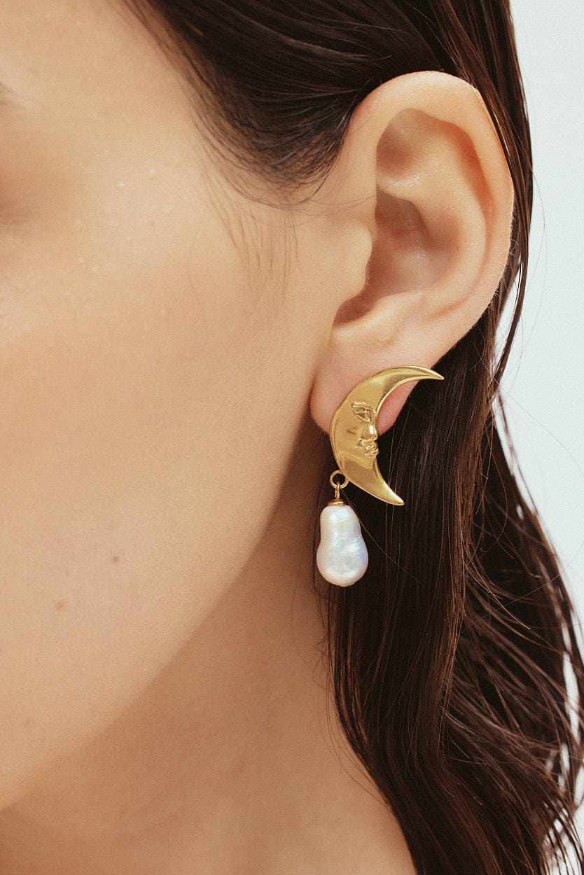 HERO STAR & MOON EARRING-Accessories-Alemais-Debs Boutique