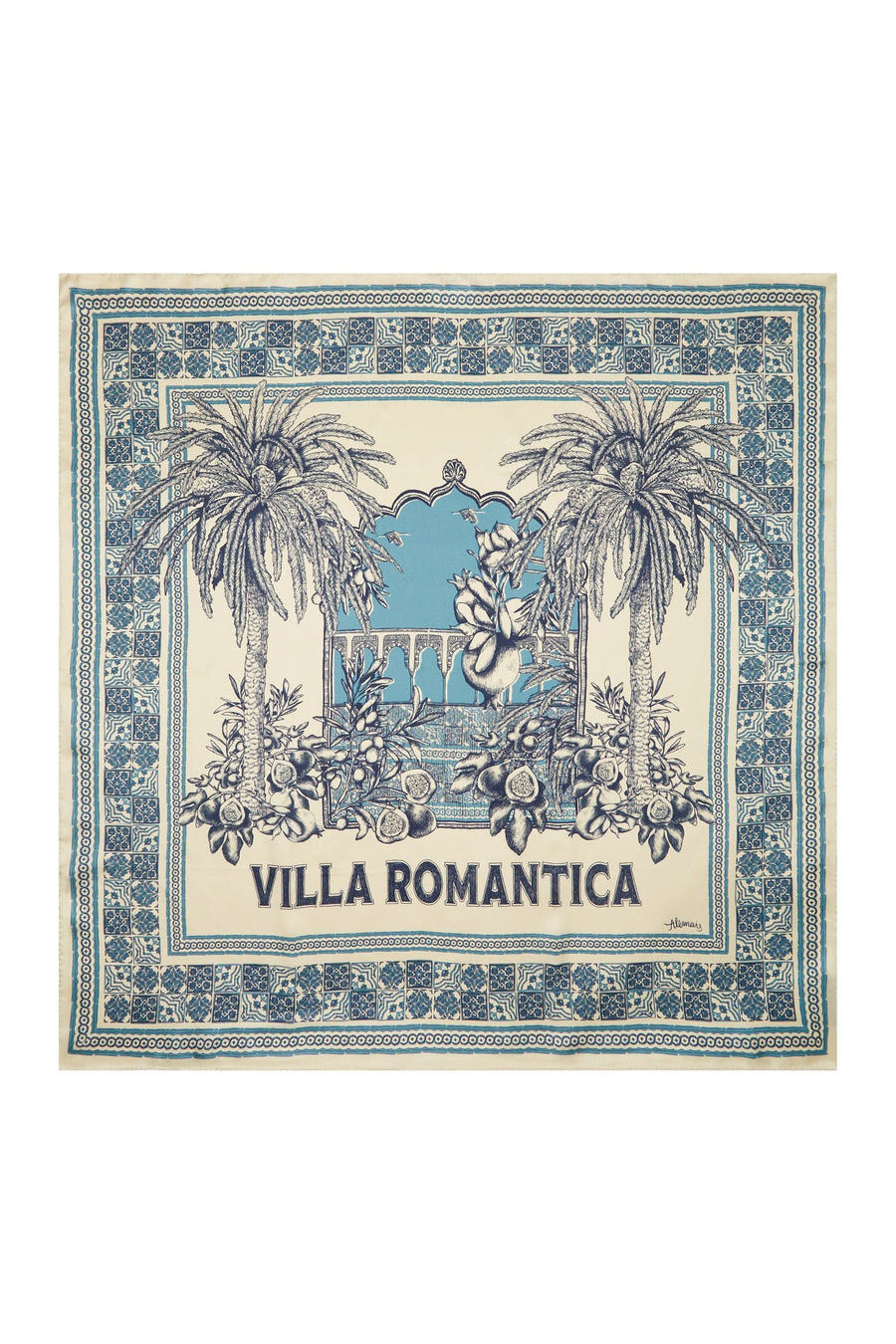 Villa Romantica Silk Scarf-Accessories-Alemais-Debs Boutique