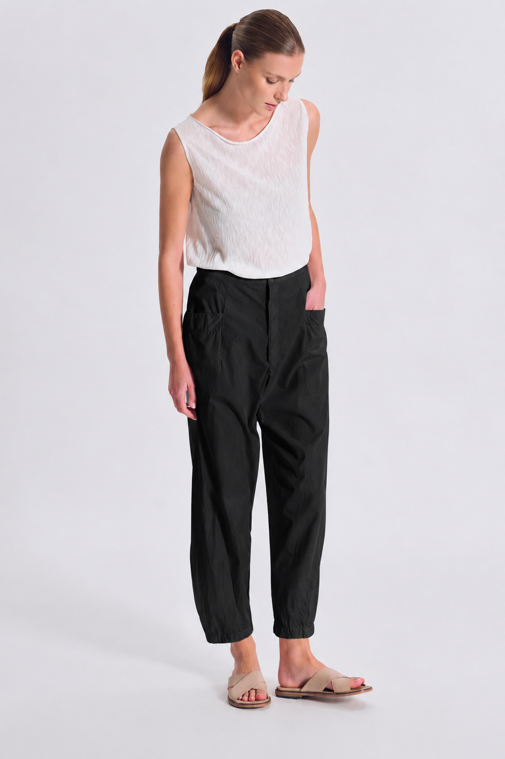 Iconic Barrel Leg Cotton Pant