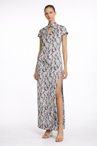 Thumbnail for Qipao Dress Cloud/Plum