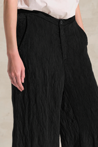 Thumbnail for Textural Wide Pant Black