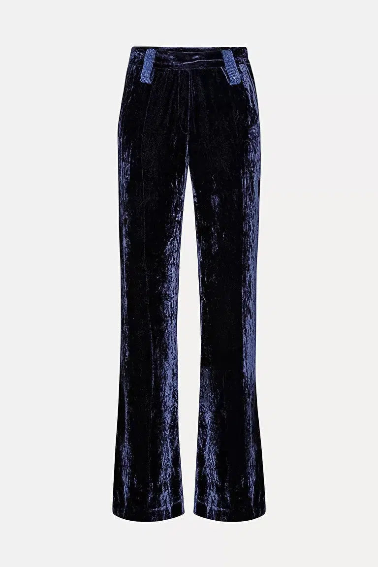 My Velvet Pants with Beads in Notte-Pant-forte_forte-Debs Boutique