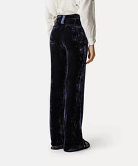 Thumbnail for My Velvet Pants with Beads in Notte-Pant-forte_forte-Debs Boutique