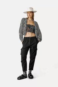 Thumbnail for Frosted Cotton Twill Cargo Pants-Pant-forte_forte-Debs Boutique