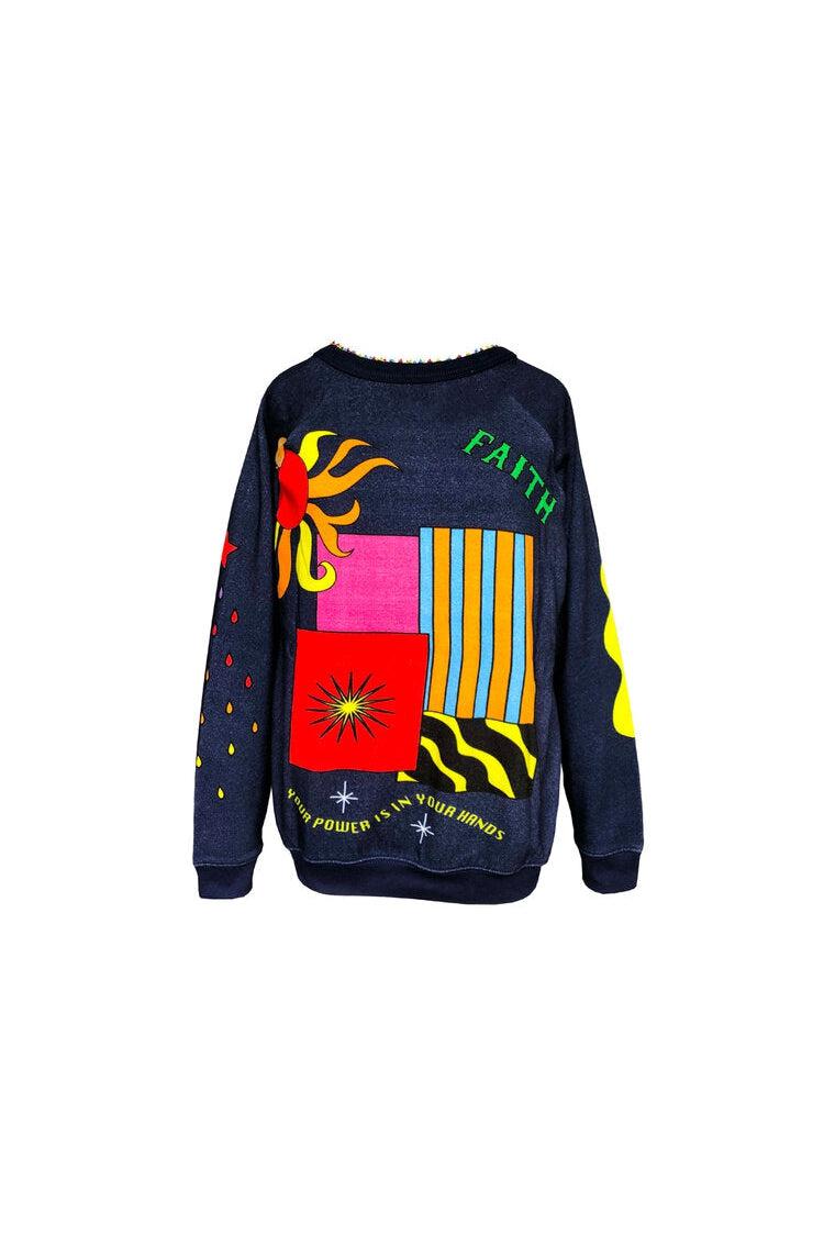 COSMIC SWEATER in DARK MULTI-Sweater-Monoki-Debs Boutique