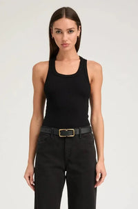 Thumbnail for Fitted Scooped Tank Black-Tops-SPWMN-Debs Boutique