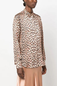 Thumbnail for THE TWILIGHT LEOPARD PRINT SATIN SHIRT-Shirt-Forte_Forte-Debs Boutique