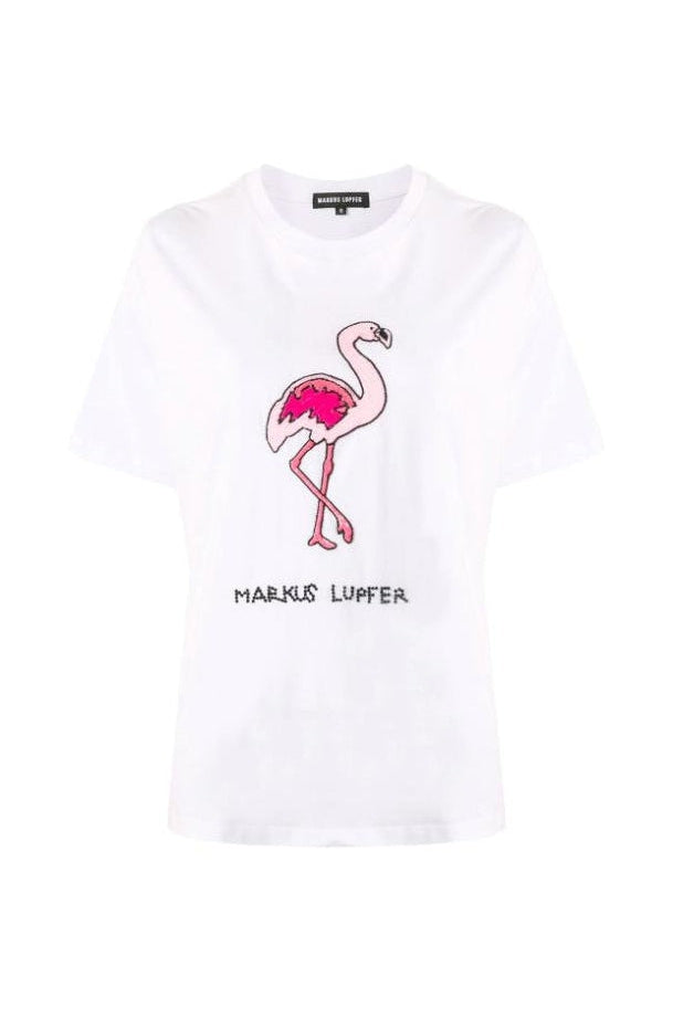 Alex Sequin Flamingo Tee-Tee-Markus Lupfer-Debs Boutique