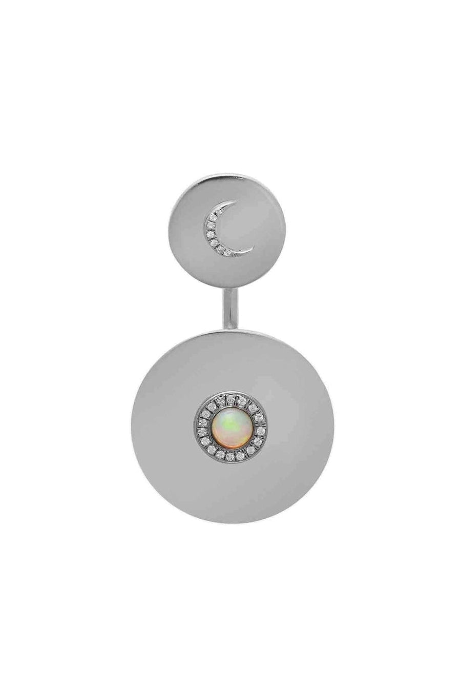 Moon Around Sun Earring-Jewellery-Eye M-OS-Opal/Sapphire Silver Ox-A2.0192.42.1158-Debs Boutique