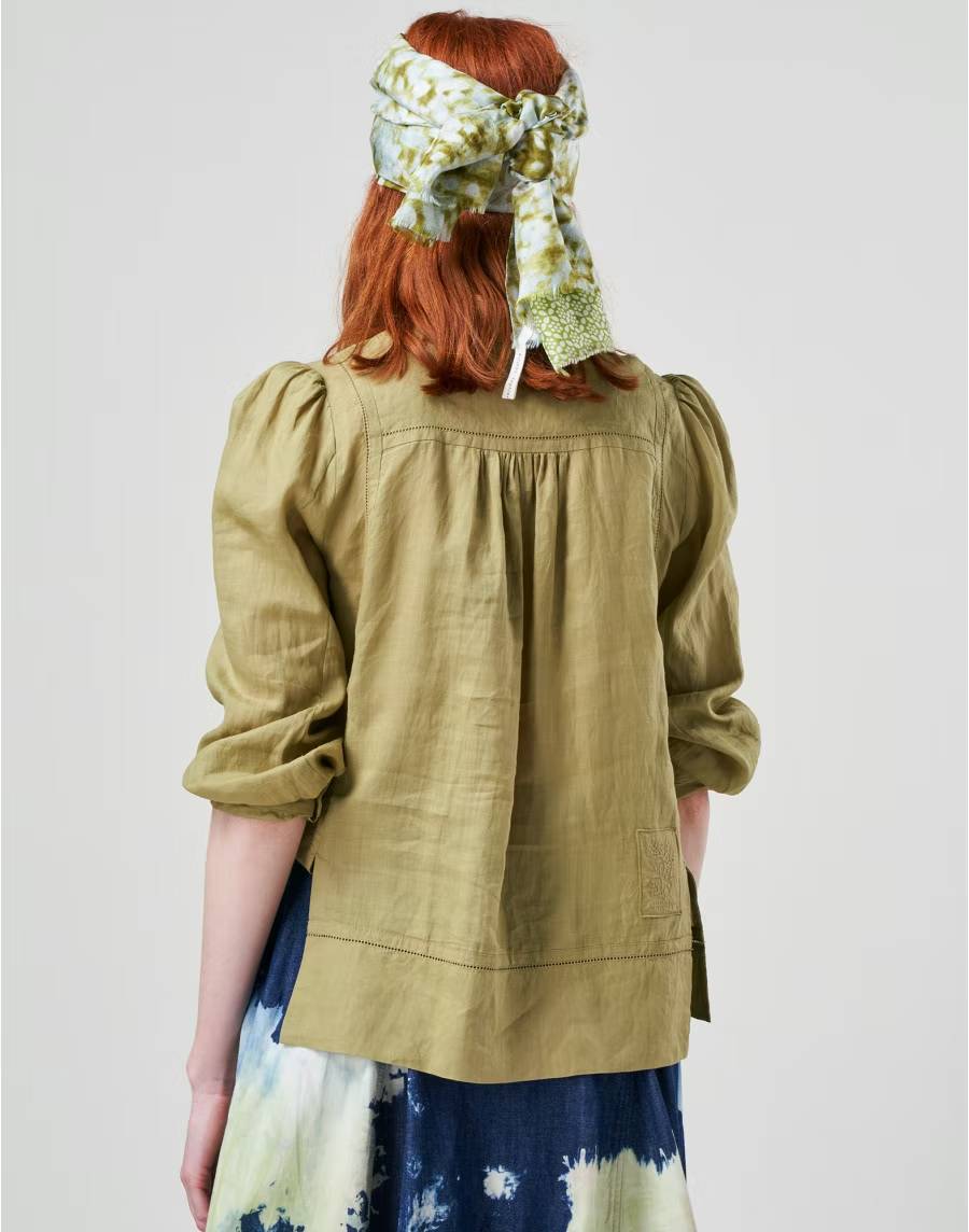 Righteous Lace Shirt in Green-Shirt-High by Claire Campbell-Debs Boutique