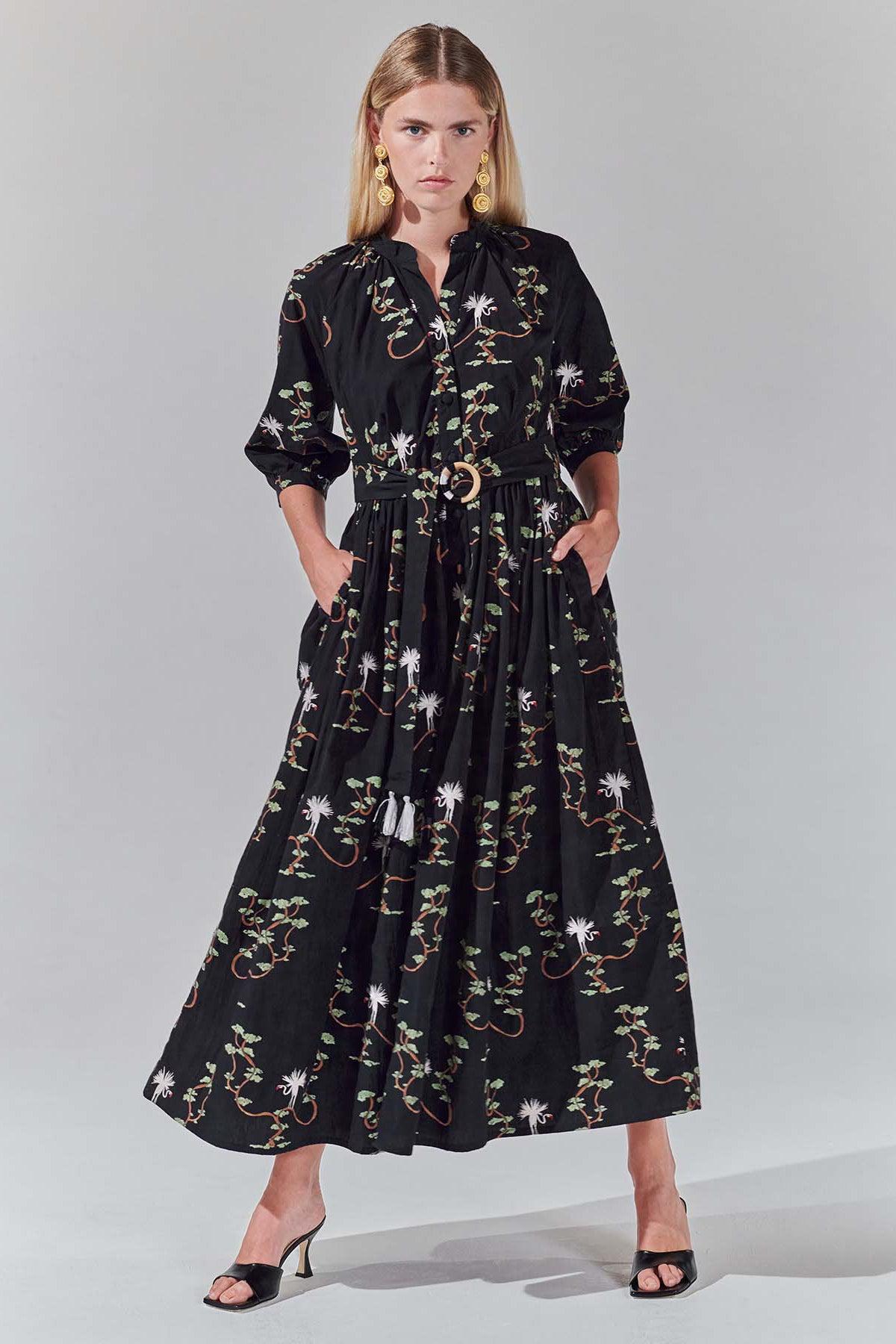 EMBROIDERED BIRD MAXI-Dress-Hayley Menzies-Debs Boutique