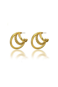 Thumbnail for 3 Layer Hoops-Earrings-Queen and Collection-OS-Gold-Debs Boutique