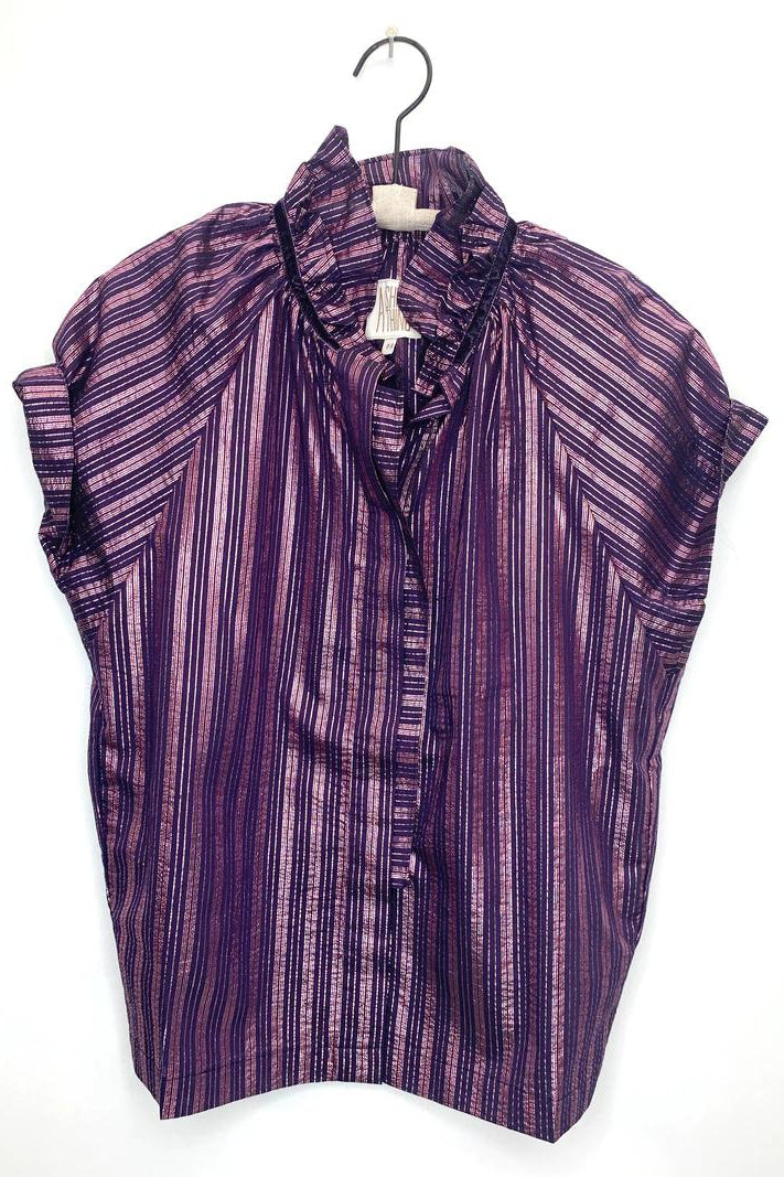 Stella Glitterati Gauze Shirt - Amethyst-Top-A Shirt Thing-Debs Boutique