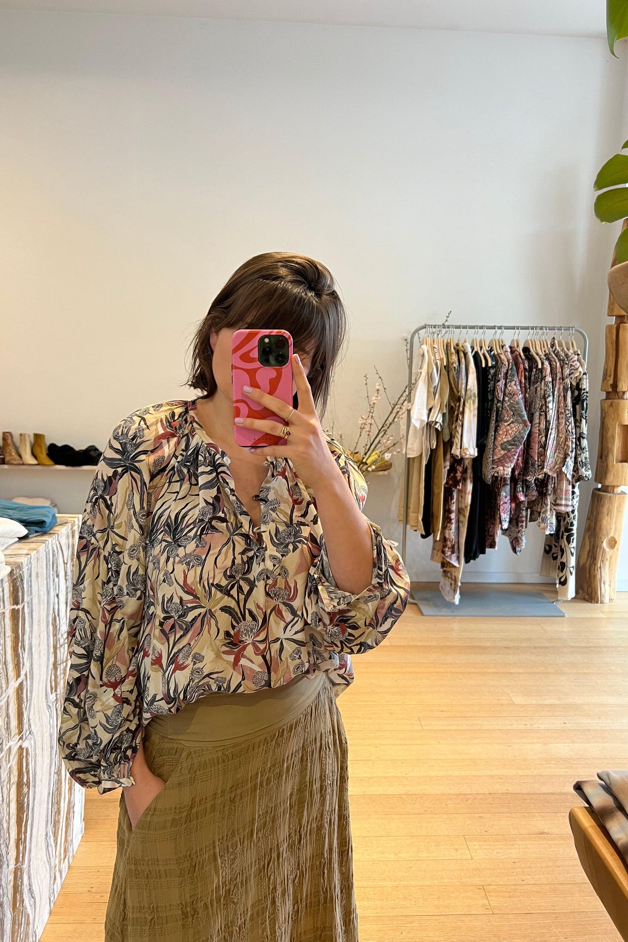 Ivy Blouse in Lanin Beige-Blouse-Chufy-Debs Boutique