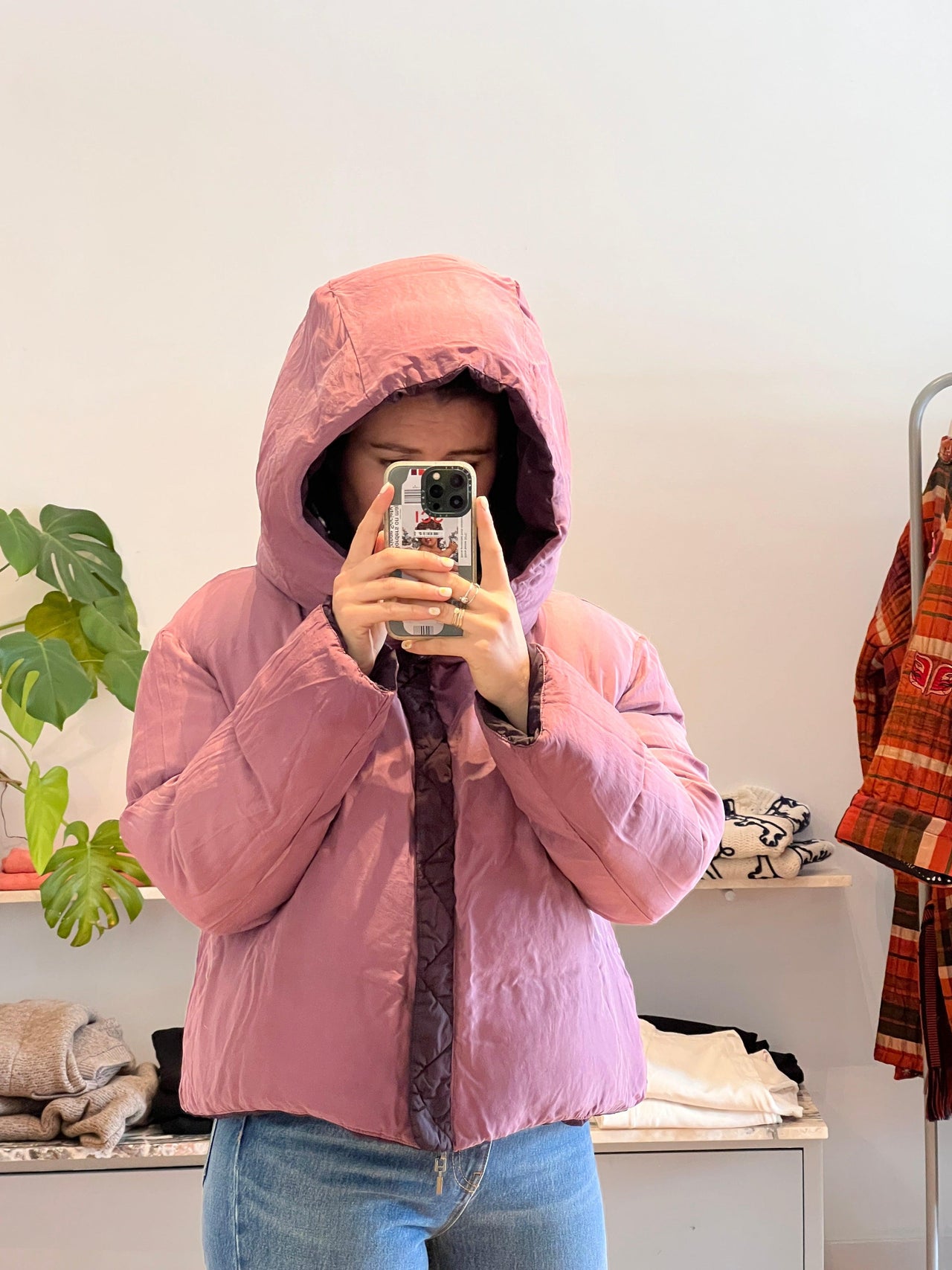 Topshop pink corduroy sale puffer jacket