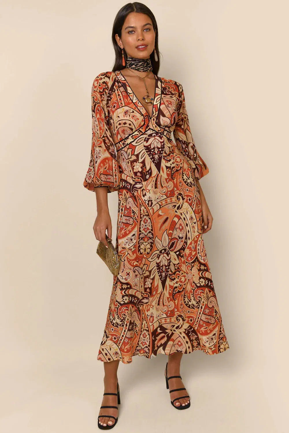 Ayla Dress in Grace Paisley-Dress-Rixo-Debs Boutique