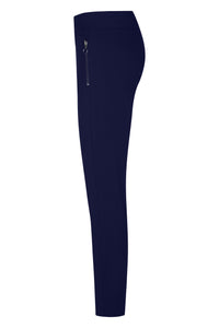 Thumbnail for Kandra Ribbed Pant in Dark Blue-Pant-Raffaello Rossi-Debs Boutique