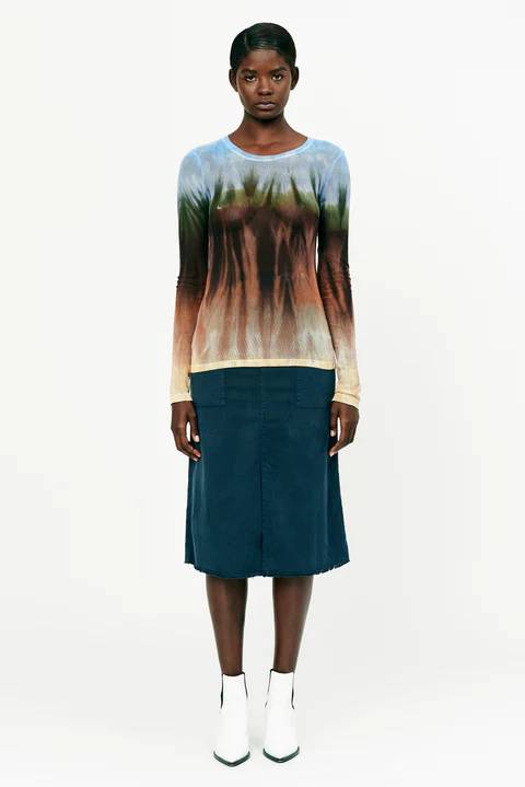 Landscape Tie-Dye Long Sleeve T-shirt-T-Shirt-Raquel Allegra-Debs Boutique