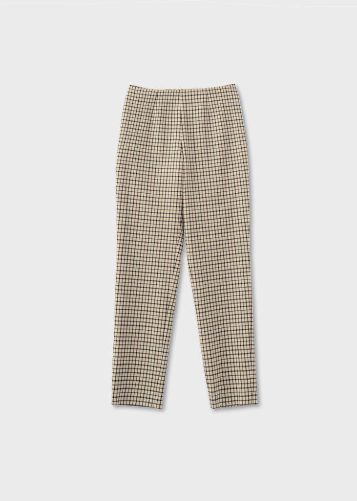 Plaid Flat Fronted Trouser-Pants-Rosso35-Debs Boutique