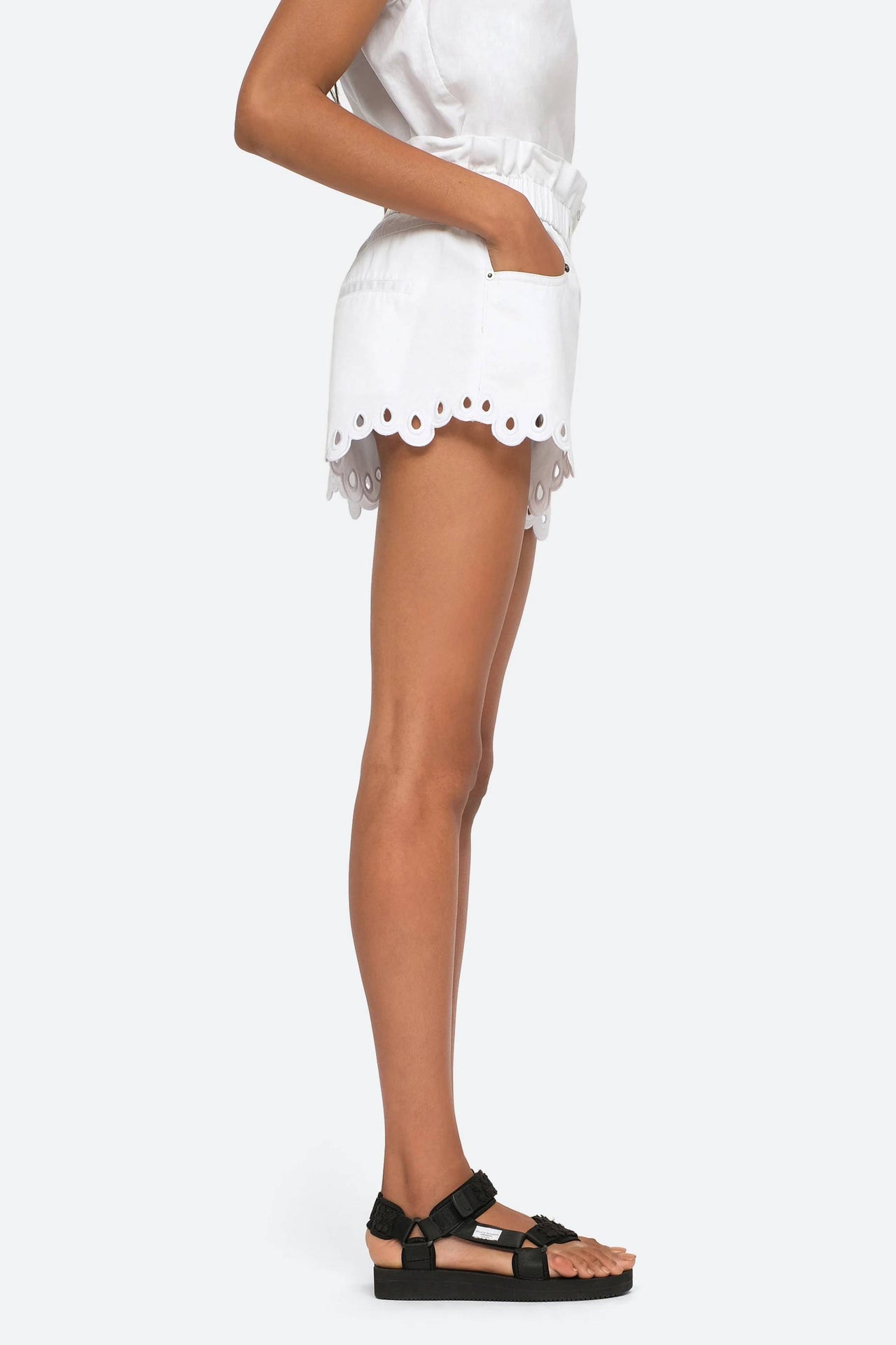Lee Embroidery Short in White-Short-Sea New York-Debs Boutique