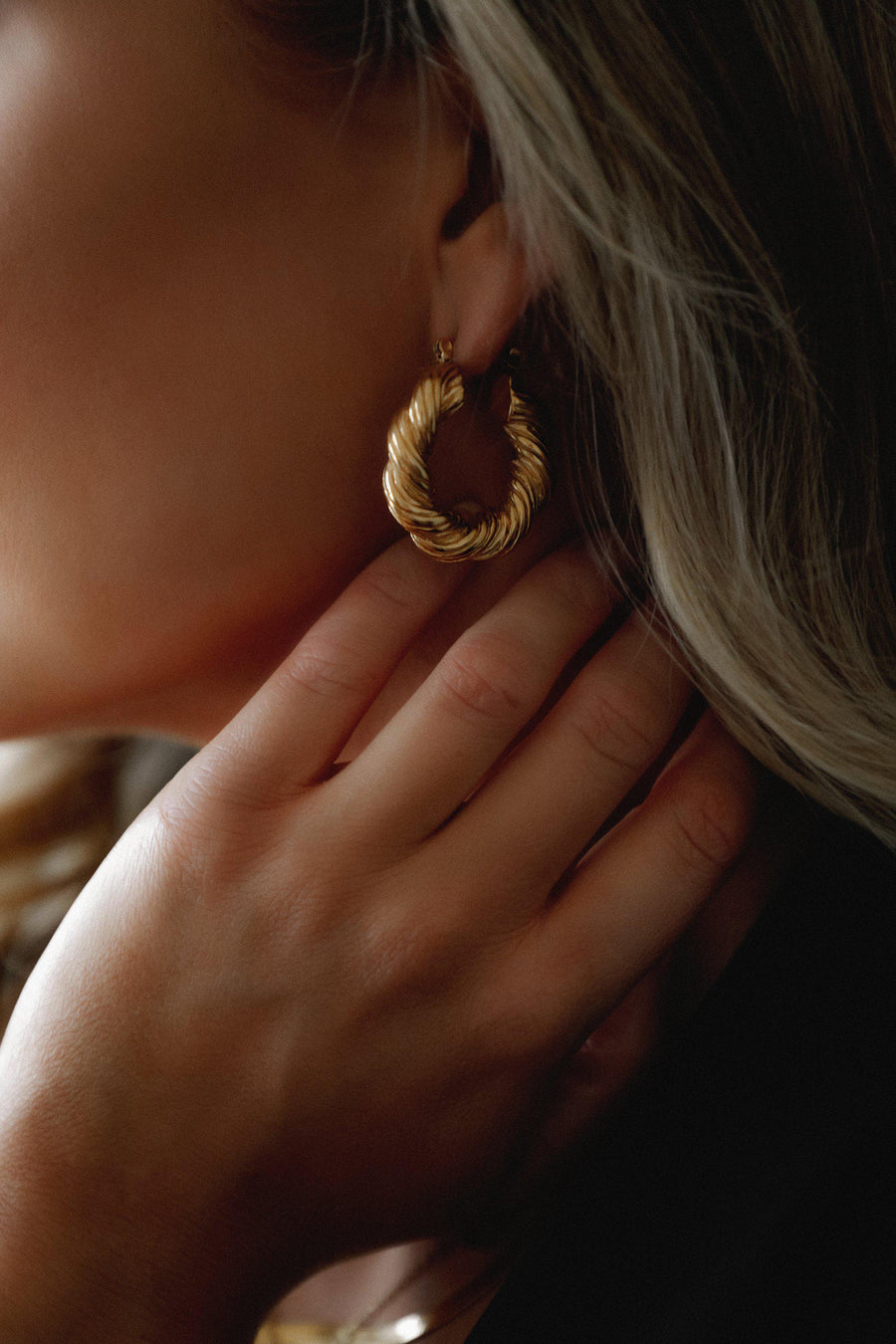 Marina Hoops-Earrings-Queen and Collection-OS-Gold-Debs Boutique