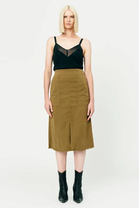 Work Skirt in Tabacco-Skirt-Raquel Allegra-Debs Boutique