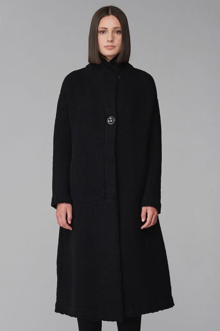 Longline Textured Knit Coat Y340-Coat-Transit par Such-Debs Boutique