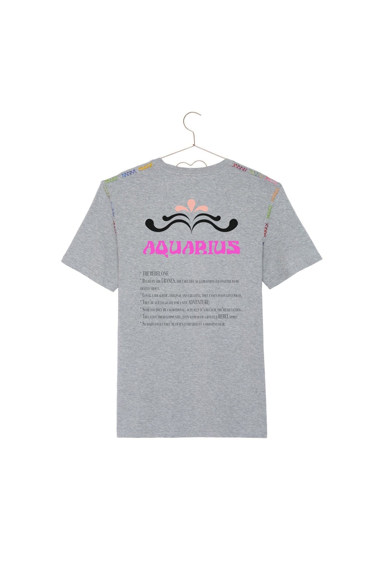 ASTRO TEE AQUARIUS GREY-T-Shirt-Monoki-Debs Boutique