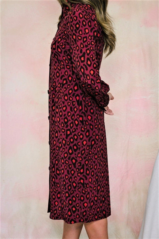 Leopard Silk Shirtdress-Dress-Aspesi-Debs Boutique